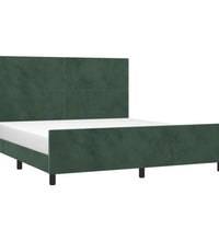 Bettgestell ohne Matratze Dunkelgrün 160x200 cm Samt