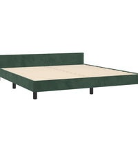 Bettgestell ohne Matratze Dunkelgrün 160x200 cm Samt