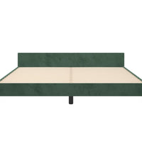 Bettgestell ohne Matratze Dunkelgrün 160x200 cm Samt
