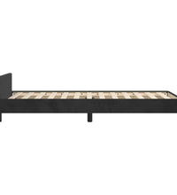 Bettgestell mit Kopfteil Schwarz 80x200 cm Samt
