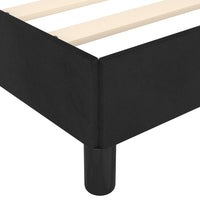 Bettgestell mit Kopfteil Schwarz 80x200 cm Samt