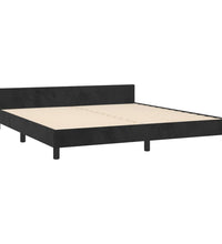 Bettgestell ohne Matratze Schwarz 160x200 cm Samt