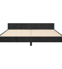 Bettgestell ohne Matratze Schwarz 160x200 cm Samt