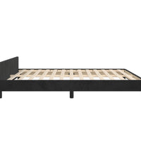 Bettgestell ohne Matratze Schwarz 160x200 cm Samt