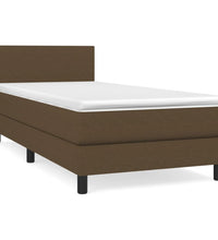 Boxspringbett mit Matratze Dunkelbraun 80x200 cm Stoff