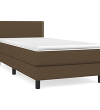 Boxspringbett mit Matratze Dunkelbraun 80x200 cm Stoff