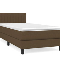 Boxspringbett mit Matratze Dunkelbraun 80x200 cm Stoff