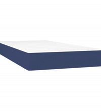 Boxspringbett mit Matratze Blau 90x190 cm Stoff