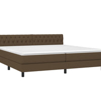 Boxspringbett mit Matratze Dunkelbraun 200x200 cm Stoff