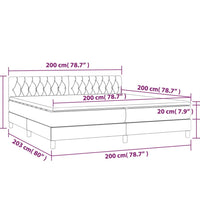 Boxspringbett mit Matratze Dunkelbraun 200x200 cm Stoff