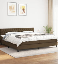 Boxspringbett mit Matratze Dunkelbraun 200x200 cm Stoff