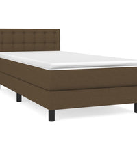 Boxspringbett mit Matratze Dunkelbraun 80x200 cm Stoff