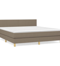 Boxspringbett mit Matratze Taupe 160x200 cm Stoff