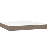 Boxspringbett mit Matratze Taupe 160x200 cm Stoff
