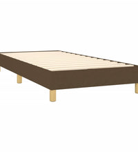 Boxspringbett mit Matratze Dunkelbraun 80x200 cm Stoff
