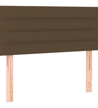 Boxspringbett mit Matratze Dunkelbraun 80x200 cm Stoff