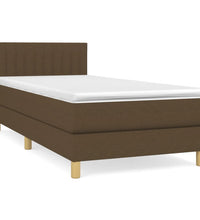 Boxspringbett mit Matratze Dunkelbraun 80x200 cm Stoff
