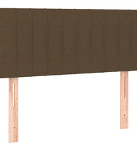 Boxspringbett mit Matratze Dunkelbraun 80x200 cm Stoff