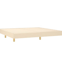 Boxspringbett mit Matratze Creme 200x200 cm Stoff