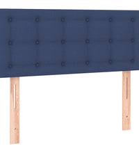 Boxspringbett mit Matratze Blau 90x200 cm Stoff
