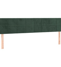 Boxspringbett mit Matratze Dunkelgrün 180x200 cm Samt