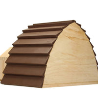 ProGarden Igelhaus Holz mit Baumrinde 34,5x20x23,5 cm