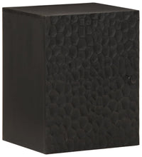 Bad-Wandschrank Schwarz 38x33x48 cm Massivholz Mango