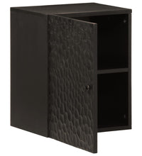 Bad-Wandschrank Schwarz 38x33x48 cm Massivholz Mango