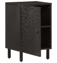 Badschrank Schwarz 38x33x58 cm Massivholz Mango