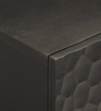 Badschrank Schwarz 38x33x58 cm Massivholz Mango