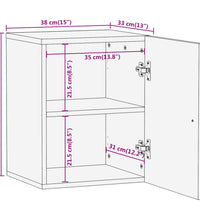 Bad-Wandschrank 38x33x48 cm Massivholz Mango