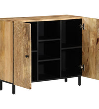 Beistellschrank 90x33x75 cm Massivholz Mango