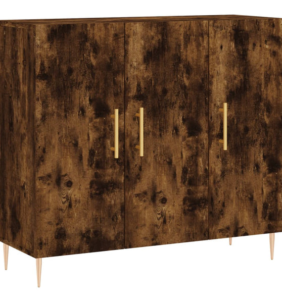 Sideboard Räuchereiche 90x34x80 cm Holzwerkstoff