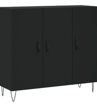 Sideboard Schwarz 90x34x80 cm Holzwerkstoff