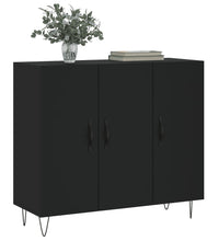 Sideboard Schwarz 90x34x80 cm Holzwerkstoff