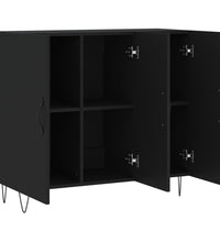 Sideboard Schwarz 90x34x80 cm Holzwerkstoff