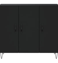 Sideboard Schwarz 90x34x80 cm Holzwerkstoff