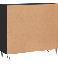 Sideboard Schwarz 90x34x80 cm Holzwerkstoff