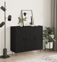 Sideboard Schwarz 90x34x80 cm Holzwerkstoff