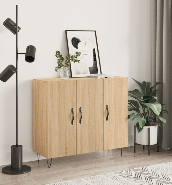 Sideboard Sonoma-Eiche 90x34x80 cm Holzwerkstoff