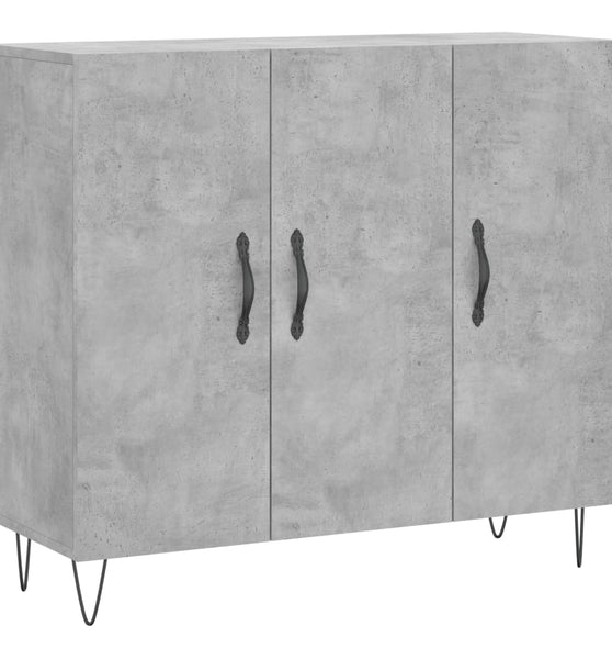 Sideboard Betongrau 90x34x80 cm Holzwerkstoff