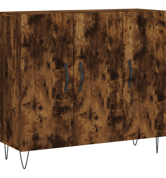 Sideboard Räuchereiche 90x34x80 cm Holzwerkstoff