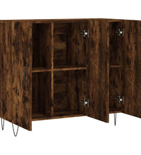 Sideboard Räuchereiche 90x34x80 cm Holzwerkstoff