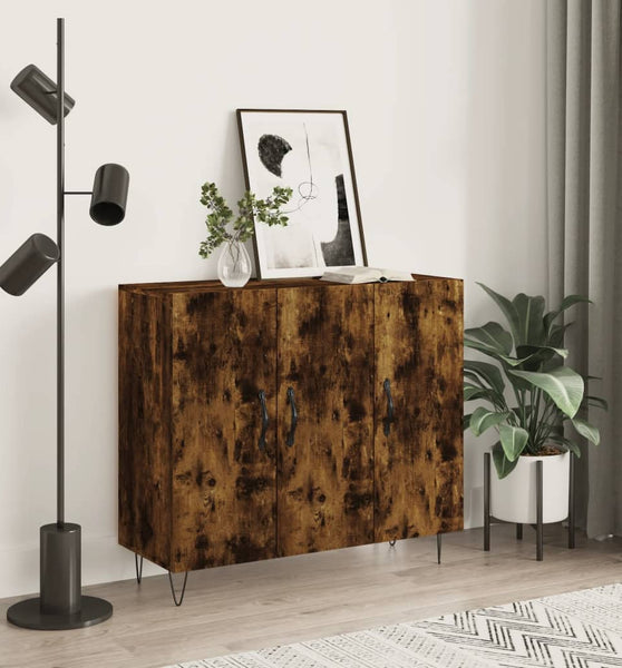 Sideboard Räuchereiche 90x34x80 cm Holzwerkstoff