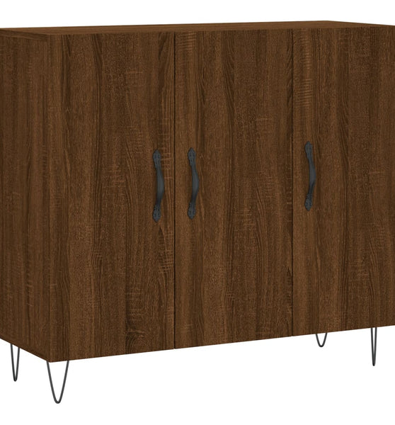 Sideboard Braun Eichen-Optik 90x34x80 cm Holzwerkstoff