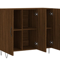 Sideboard Braun Eichen-Optik 90x34x80 cm Holzwerkstoff