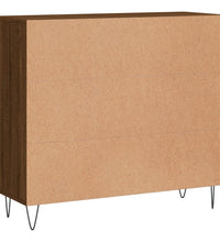 Sideboard Braun Eichen-Optik 90x34x80 cm Holzwerkstoff