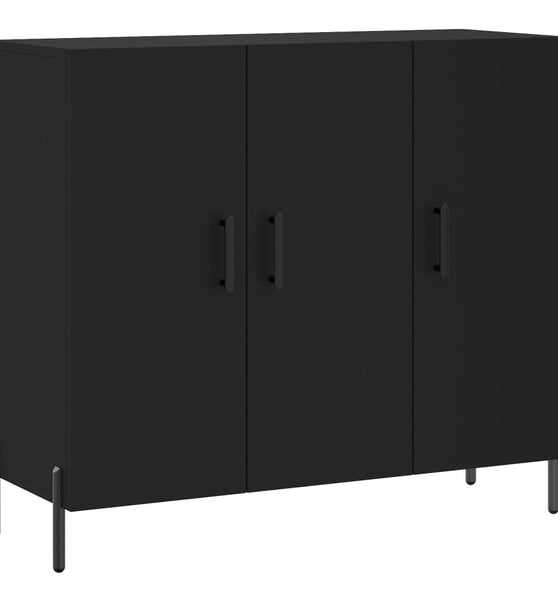 Sideboard Schwarz 90x34x80 cm Holzwerkstoff