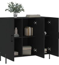 Sideboard Schwarz 90x34x80 cm Holzwerkstoff