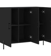 Sideboard Schwarz 90x34x80 cm Holzwerkstoff